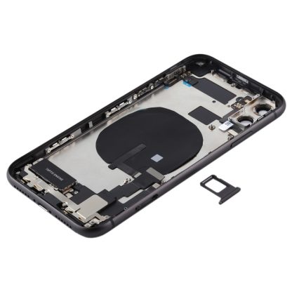 Battery Back Cover Assembly (with Side Keys & Power Button + Volume Button Flex Cable & Wireless Charging Module & Motor & Charging Port & Speaker Ringer Buzzer & Card Tray & Camera Lens Cover) for iPhone 11 - Image 3