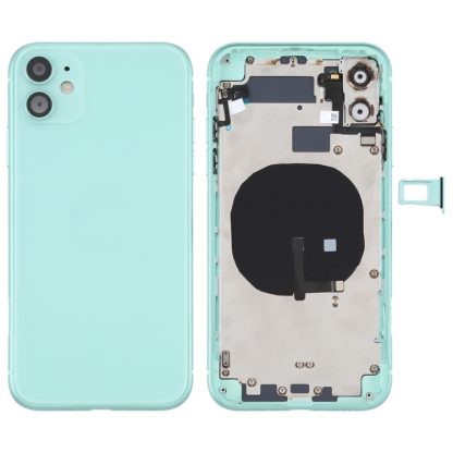 Battery Back Cover (with Side Keys & Card Tray & Power + Volume Flex Cable & Wireless Charging Module) for iPhone 11 - Image 8