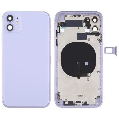 Battery Back Cover (with Side Keys & Card Tray & Power + Volume Flex Cable & Wireless Charging Module) for iPhone 11 - Image 9