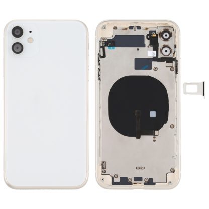 Battery Back Cover (with Side Keys & Card Tray & Power + Volume Flex Cable & Wireless Charging Module) for iPhone 11 - Image 11