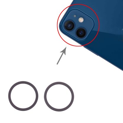 2 PCS Rear Camera Glass Lens Metal Protector Hoop Ring for iPhone 12 - Image 6