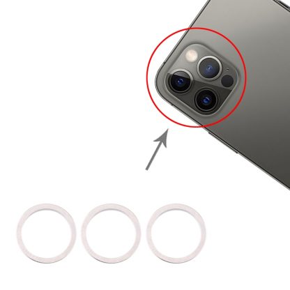 3 PCS Rear Camera Glass Lens Metal Protector Hoop Ring for iPhone 12 Pro - Image 8