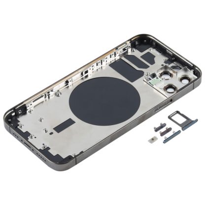 Back Housing Cover with SIM Card Tray & Side  Keys & Camera Lens for iPhone 12 Pro(Blue) - Image 3
