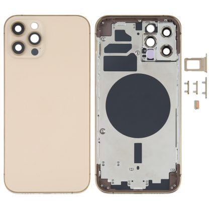 Back Housing Cover with SIM Card Tray & Side  Keys & Camera Lens for iPhone 12 Pro(Blue) - Image 8