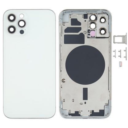 Back Housing Cover with SIM Card Tray & Side  Keys & Camera Lens for iPhone 12 Pro(Blue) - Image 9
