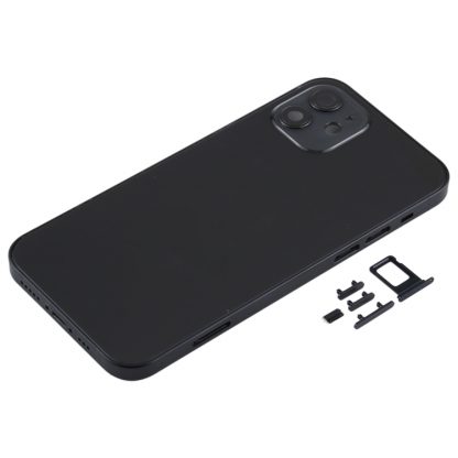 Back Housing Cover with SIM Card Tray & Side  Keys & Camera Lens for iPhone 12(White) - Image 2