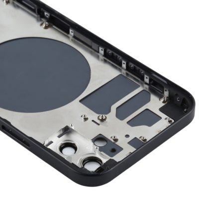 Back Housing Cover with SIM Card Tray & Side  Keys & Camera Lens for iPhone 12(White) - Image 4