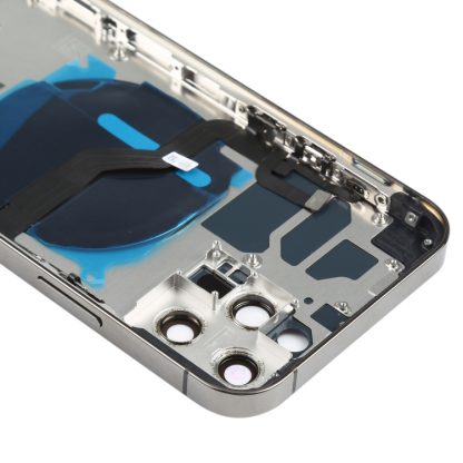 Battery Back Cover (with Side Keys & Card Tray & Power + Volume Flex Cable & Wireless Charging Module) for iPhone 12 Pro - Image 4