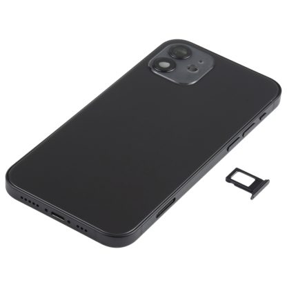 Battery Back Cover Assembly (with Side Keys & Speaker Ringer Buzzer & Motor & Camera Lens & Card Tray & Power Button + Volume Button + Charging Port & Wireless Charging Module) for iPhone 12 - Image 2