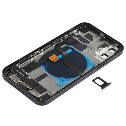 Battery Back Cover Assembly (with Side Keys & Speaker Ringer Buzzer & Motor & Camera Lens & Card Tray & Power Button + Volume Button + Charging Port & Wireless Charging Module) for iPhone 12 - Image 3