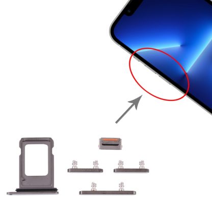 SIM Card Tray + SIM Card Tray + Side Keys for iPhone 13 Pro - Image 4