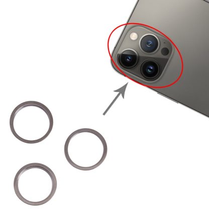 3 PCS Rear Camera Glass Lens Metal Outside Protector Hoop Ring for iPhone 13 Pro Max - Image 4