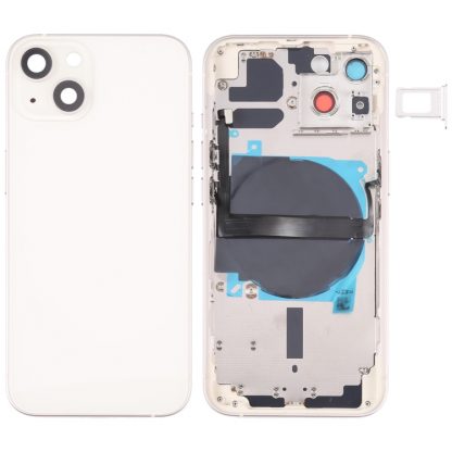 For iPhone 13 Battery Back Cover with Side Keys & Card Tray & Power + Volume Flex Cable & Wireless Charging Module - Image 12