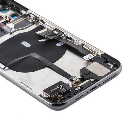 Battery Back Cover Assembly (with Side Keys & Power Button + Volume Button Flex Cable & Wireless Charging Module & Motor & Charging Port & Speaker Ringer Buzzer & Card Tray & Camera Lens Cover) for iPhone 11 Pro - Image 5