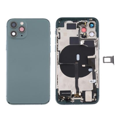 Battery Back Cover Assembly (with Side Keys & Power Button + Volume Button Flex Cable & Wireless Charging Module & Motor & Charging Port & Speaker Ringer Buzzer & Card Tray & Camera Lens Cover) for iPhone 11 Pro Max - Image 7