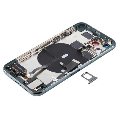 Battery Back Cover Assembly (with Side Keys & Power Button + Volume Button Flex Cable & Wireless Charging Module & Motor & Charging Port & Speaker Ringer Buzzer & Card Tray & Camera Lens Cover) for iPhone 11 Pro Max - Image 3