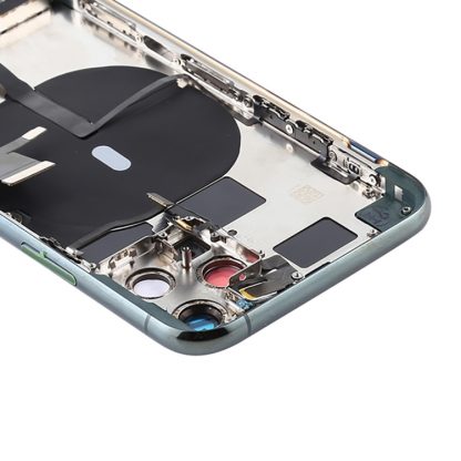 Battery Back Cover Assembly (with Side Keys & Power Button + Volume Button Flex Cable & Wireless Charging Module & Motor & Charging Port & Speaker Ringer Buzzer & Card Tray & Camera Lens Cover) for iPhone 11 Pro Max - Image 4