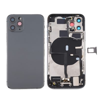 Battery Back Cover Assembly (with Side Keys & Power Button + Volume Button Flex Cable & Wireless Charging Module & Motor & Charging Port & Speaker Ringer Buzzer & Card Tray & Camera Lens Cover) for iPhone 11 Pro Max - Image 8