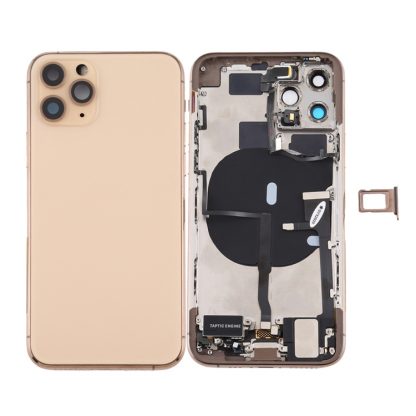 Battery Back Cover Assembly (with Side Keys & Power Button + Volume Button Flex Cable & Wireless Charging Module & Motor & Charging Port & Speaker Ringer Buzzer & Card Tray & Camera Lens Cover) for iPhone 11 Pro Max - Image 9