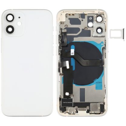 Battery Back Cover Assembly (with Side Keys & Speaker Ringer Buzzer & Motor & Camera Lens & Card Tray & Power Button + Volume Button + Charging Port & Wireless Charging Module) for iPhone 12 Mini - Image 10