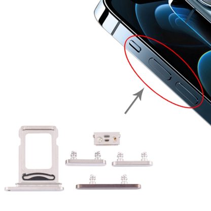 SIM Card Tray + SIM Card Tray + Side Keys for iPhone 12 Pro Max - Image 8