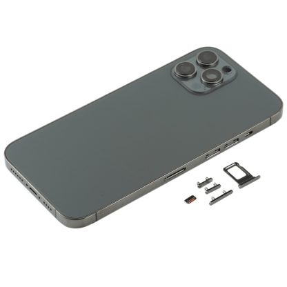 Back Housing Cover with SIM Card Tray & Side keys & Camera Lens for iPhone 12 Pro Max - Image 2