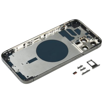 Back Housing Cover with SIM Card Tray & Side keys & Camera Lens for iPhone 12 Pro Max - Image 3