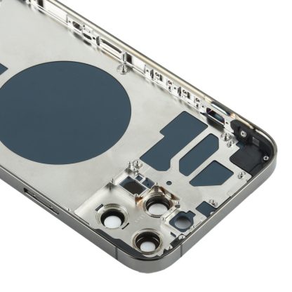 Back Housing Cover with SIM Card Tray & Side keys & Camera Lens for iPhone 12 Pro Max - Image 4