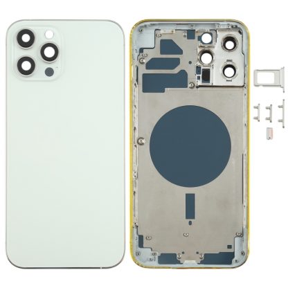 Back Housing Cover with SIM Card Tray & Side keys & Camera Lens for iPhone 12 Pro Max - Image 7
