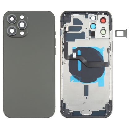 Battery Back Cover (with Side Keys & Card Tray & Power + Volume Flex Cable & Wireless Charging Module) for iPhone 12 Pro Max - Image 6