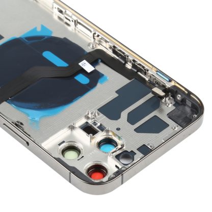 Battery Back Cover (with Side Keys & Card Tray & Power + Volume Flex Cable & Wireless Charging Module) for iPhone 12 Pro Max - Image 4