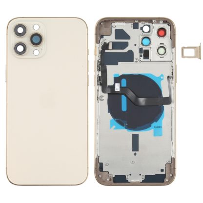 Battery Back Cover (with Side Keys & Card Tray & Power + Volume Flex Cable & Wireless Charging Module) for iPhone 12 Pro Max - Image 7