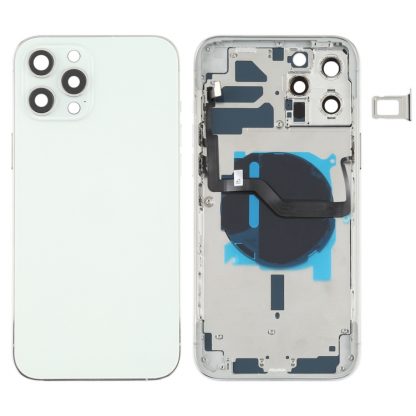 Battery Back Cover (with Side Keys & Card Tray & Power + Volume Flex Cable & Wireless Charging Module) for iPhone 12 Pro Max - Image 9
