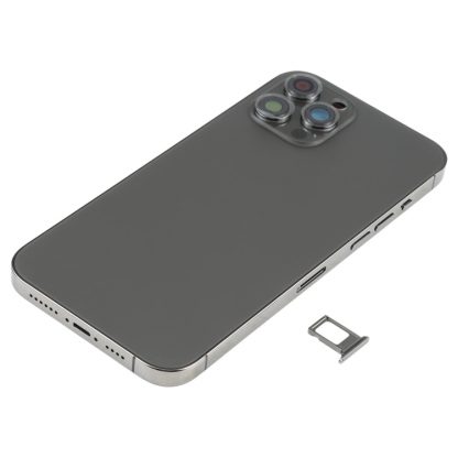 Battery Back Cover Assembly (with Side Keys & Speaker Ringer Buzzer & Motor & Camera Lens & Card Tray & Power Button + Volume Button + Charging Port & Wireless Charging Module) for iPhone 12 Pro Max - Image 2