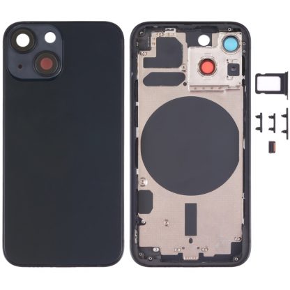 Back Housing Cover with SIM Card Tray & Side  Keys & Camera Lens for iPhone 13 Mini - Image 6