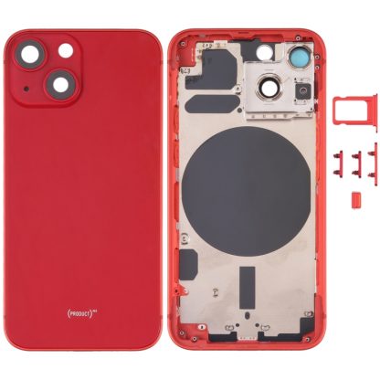 Back Housing Cover with SIM Card Tray & Side  Keys & Camera Lens for iPhone 13 Mini - Image 9