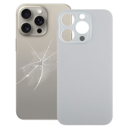 For iPhone 15 Pro Easy Replacement Big Camera Hole Glass Back Battery Cover - Image 9