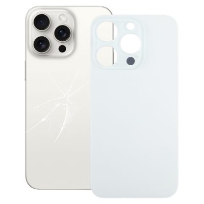 For iPhone 15 Pro Easy Replacement Big Camera Hole Glass Back Battery Cover - Image 10