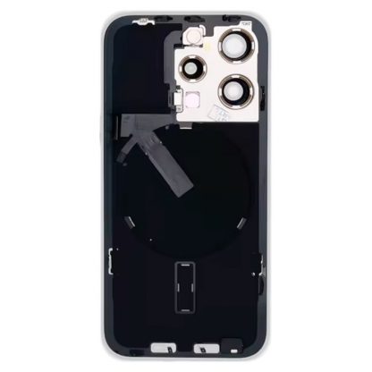 For iPhone 15 Pro Glass Battery Back Cover with Flash Bracket + Wireless Charging Module - Image 3