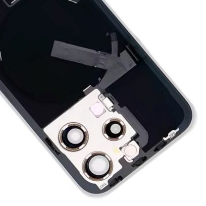 For iPhone 15 Pro Glass Battery Back Cover with Flash Bracket + Wireless Charging Module - Image 5