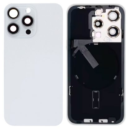 For iPhone 15 Pro Glass Battery Back Cover with Flash Bracket + Wireless Charging Module - Image 9