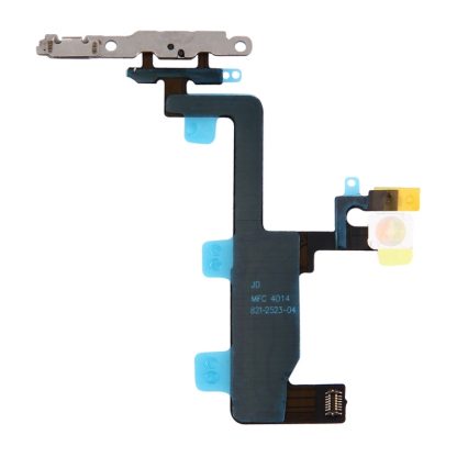 Power Button & Flashlight Flex Cable with Brackets for iPhone 6 - Image 2