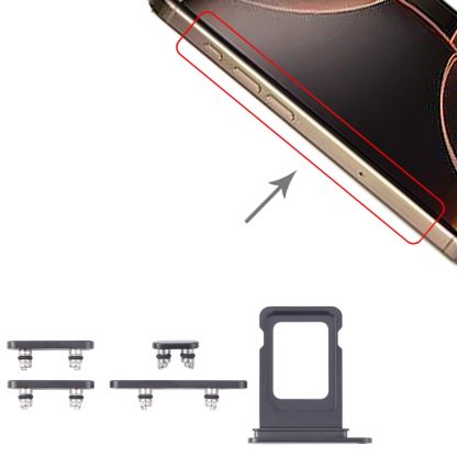 For iPhone 16 Pro Max Original SIM Card Tray + Side Keys - Image 4