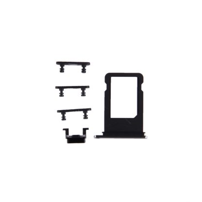 Card Tray + Volume Control Key + Power Button + Mute Switch Vibrator Key for iPhone 7 - Image 3