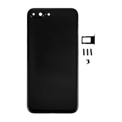 6 in 1 for iPhone 7 Plus (Back Cover + Card Tray + Volume Control Key + Power Button + Mute Switch Vibrator Key + Sign) Full Assembly Housing Cover (Jet Black) - Image 2