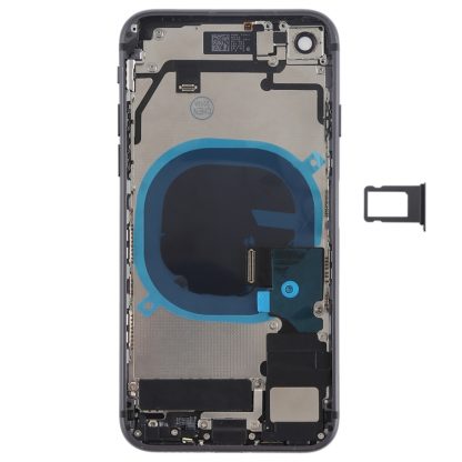 Battery Back Cover Assembly with Side Keys & Vibrator & Speaker Ringer Buzzer & Power Button + Volume Button Flex Cable & Card Tray for iPhone 8 - Image 3