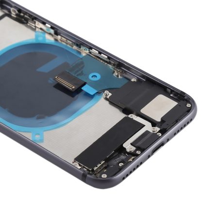 Battery Back Cover Assembly with Side Keys & Vibrator & Speaker Ringer Buzzer & Power Button + Volume Button Flex Cable & Card Tray for iPhone 8 - Image 6