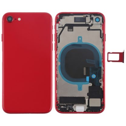 Battery Back Cover Assembly with Side Keys & Vibrator & Speaker Ringer Buzzer & Power Button + Volume Button Flex Cable & Card Tray for iPhone 8 - Image 10