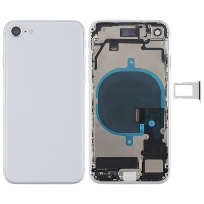 Battery Back Cover Assembly with Side Keys & Vibrator & Speaker Ringer Buzzer & Power Button + Volume Button Flex Cable & Card Tray for iPhone 8 - Image 11
