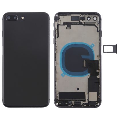 Battery Back Cover Assembly with Side Keys & Vibrator & Speaker Ringer Buzzer & Power Button + Volume Button Flex Cable & Card Tray for iPhone 8 Plus - Image 8